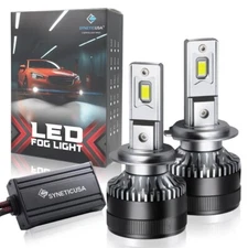 Syneticusa H7 All-In-One Error Free LED Fog Light Kit Low Beam 6000K w/ Ballast