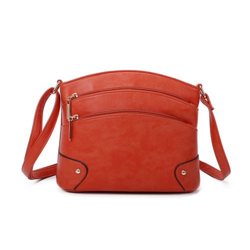 Womens Zipped Pockets Cross Body Messenger Bag Ladies Shoulder Strap Handbag New - Picture 9 of 15