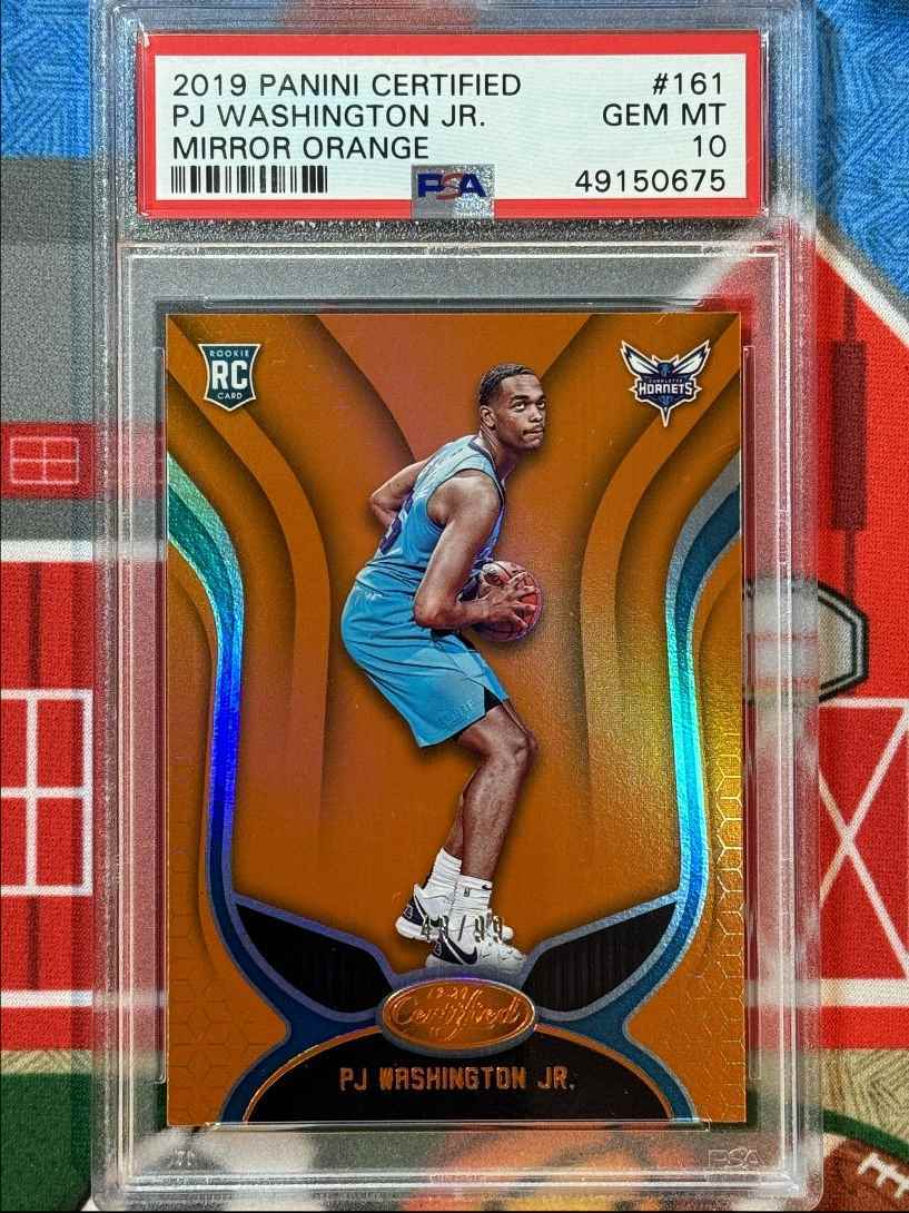2019-20 Panini Certified Mirror Orange PJ Washington Jr. RC 49/99 PSA 10