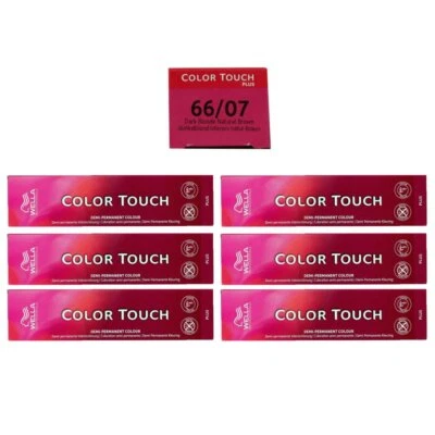 Wella Color Touch Plus 6 x 60 ml 66/07 dunkelblond intensiv natur braun Intensiv