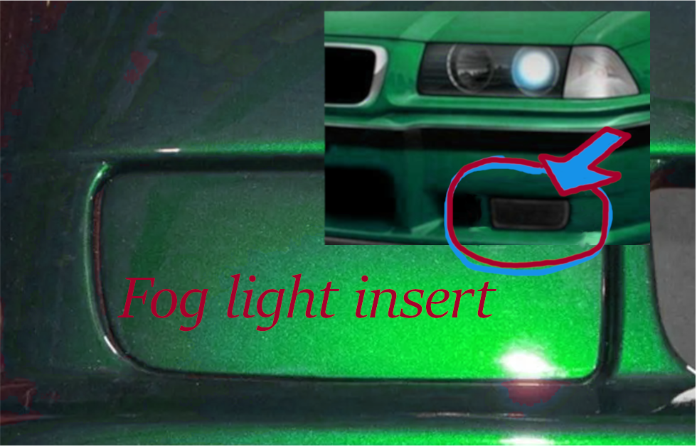 BMW E36 M3 318i 325i 328i 1992-1998 Fog Light Hole Cover