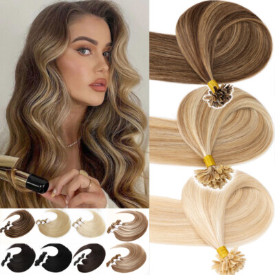 200 Strähnen Keratin Bonding Hair Extensions 100% Remy Echthaar Haarverlängerung