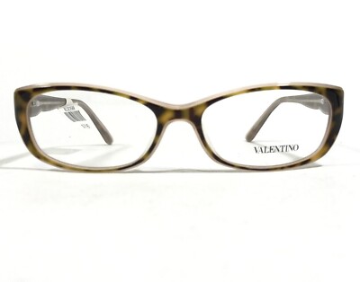 Valentino V2601 230 Eyeglasses Frames Brown‎ Tortoise Clear Rectangular H3252 Valentino V2601 230 Eyeglasses Frames Brown Tortoise Clear  main image 4