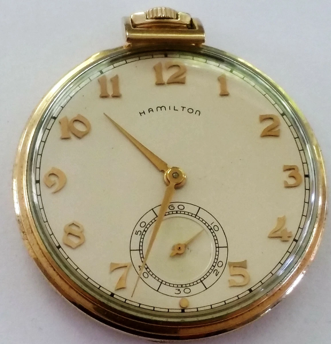 Hamilton open online face pocket watch