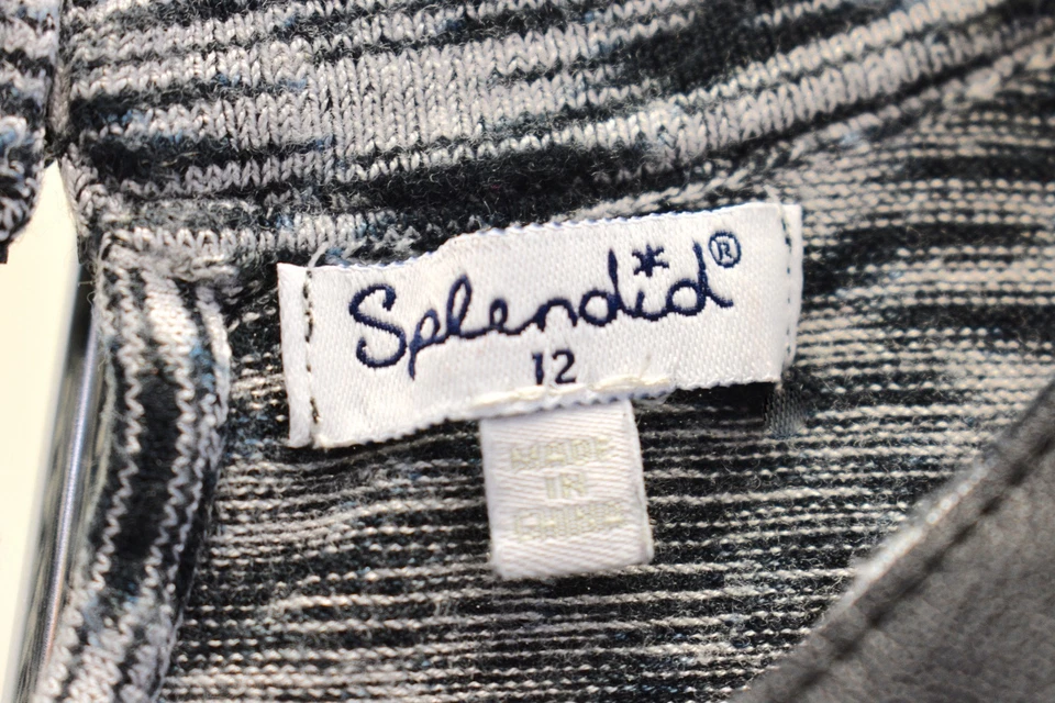 ESPLÉNDIDO VESTIDO HASTA LA RODILLA SIN MANGAS BLANCO Y NEGRO PARA NIÑAS TALLA 12 Foto 3 de 4