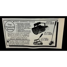 The Treasure Scoop Mini Vintage Print Ad 80s Gold Panning Futronics Goleta CA