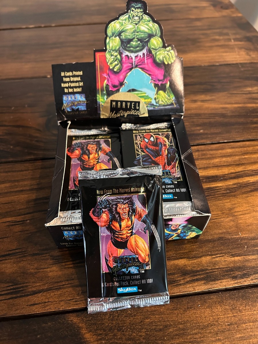 1) Sealed Pack - 1992 Marvel Masterpieces From Sealed Box W/ Bonus