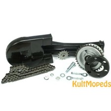 Kette Kettenkit pas. f. Simson S50 Kettenkasten Ritzel 14Z Spanner Kettenschutz