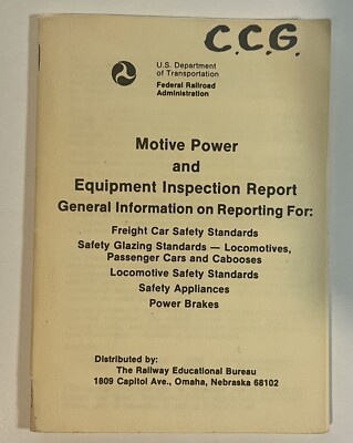 Federal Railroad Administration Motive Power Equipment Inspection Report Train
