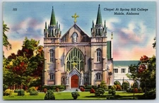 Postcard Chapel At Spring Hill College, Mobile Alabama Unposted
