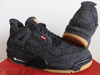 NIKE AIR JORDAN 4 RETRO LEVIS NRG BG DENIM SZ 6.5Y-WOMENS SZ NIKE AIR JORDAN 4 RETRO LEVIS NRG BG DENIM SZ 6.5Y-WOMENS SZ