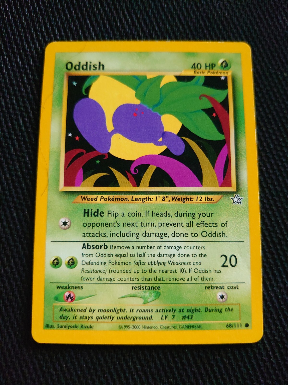 Pokémon TCG Oddish Neo Genesis 68 Regular Unlimited Common NM