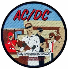 AC/DC Dirty Deeds Done Dirt Cheap Patch UK Import Memorabilia Emblem Logo ACDC