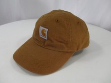 Carhartt Hat Cap Strap Back Brown Duck Youth Boys Canvas Adjustable Logo Child