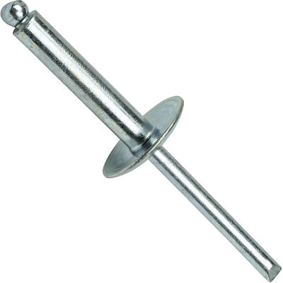 Large Flange Pop Rivets 1/4'' x 3/4''All Steel (8-12) Dome Head Qty 100