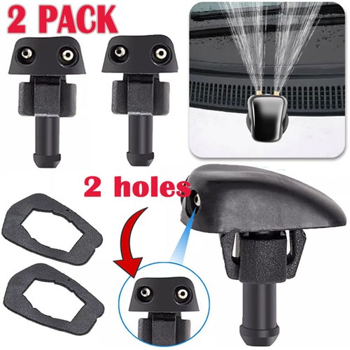 2x Car Auto Window Windshield Washer Spray Wiper Sprinkler Nozzle Universal Jet - Picture 2 of 15