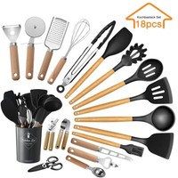 Kochbesteck-Set Kochbesteck-Set,18-Tlg KüChenhelfer Set,Silikon-KüChenutensilien