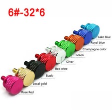 UNC 6 -32 6 Aluminum Alloy Knurled Thumb Screws Hand Grip Bolts For PC Case DIY