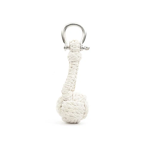 kikkerland NAUTICAL ROPE FRET MONKEY KNOT 钥匙圈 KR43 结带银色戒指 — 第 3/4 张图片