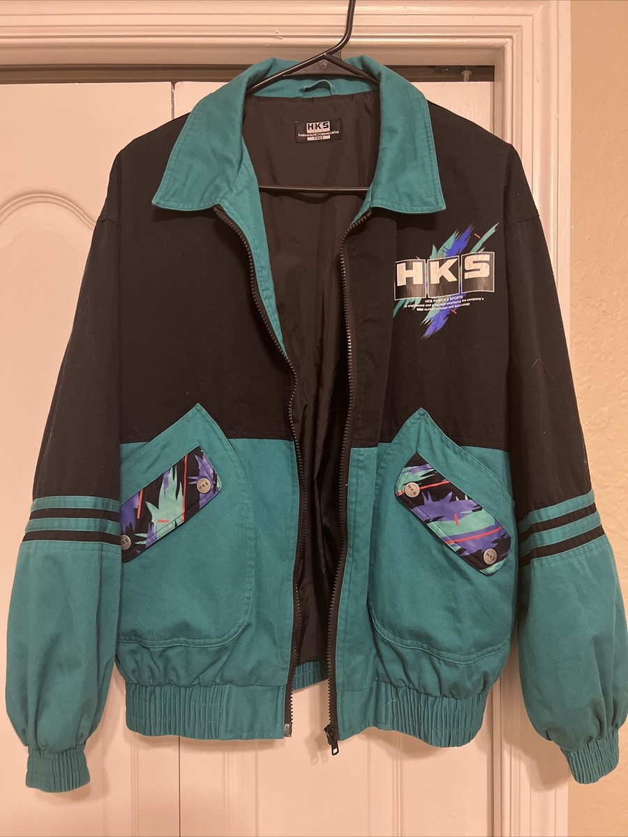 HKS 90s Oil Spill Logo Rare Jacket Nismo Rare 90s JDM GREDDY HKS 90s Oil Spill Logo Rare Jacket Nismo Rare 90s JDM GREDDY