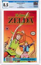 The Legend of Zelda #1 Second Printing (Valiant, 1991) CGC VF+ 8.5 White pages