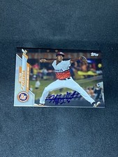 Hector Figueroa 2020 Topps Pro Debut #137 Bowling Green Hot Rods Signed Card