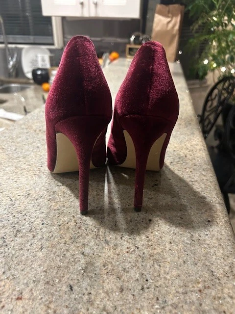Tacones de aguja Steve Madden borgoña talla 9 para mujer Foto 2 de 3