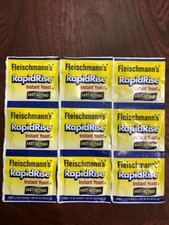 FLEISCHMANN'S BREADMACHINE YEAST 9 PACKS OF 1/4 oz YEAST, LEVADURA SECA ORIGINAL