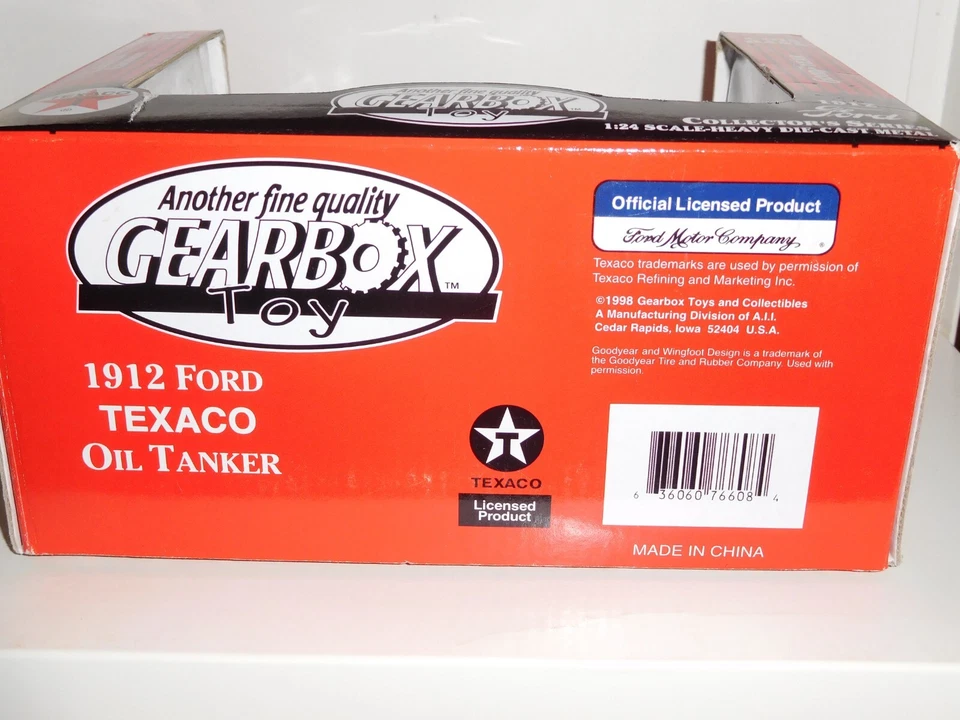 Gearbox 1912 Ford Oil Tanker (Texaco) Diecast Coin Bank Truck 1:24 - Image 3 of 4