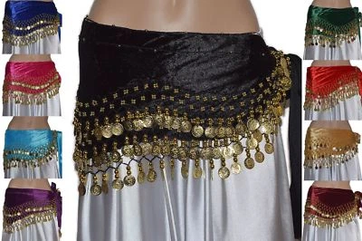 XXL BAUCHTANZ MÜNZGÜRTEL HÜFTTUCH BELLY DANCE BAUCHTANZGÜRTEL HIP SCARF KARNEVAL