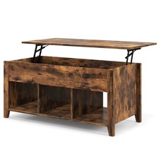 Coffee Table with Lift Top 105x52cm Multi-functional Living Room Storage Brown