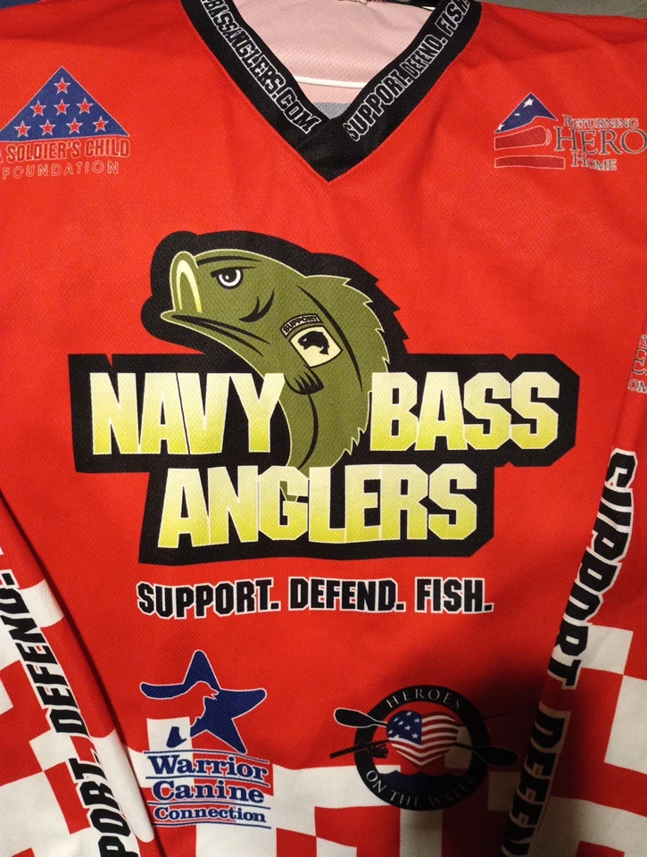 Camiseta de torneio de pesca Navy Bass Anglers. O nome "LOMA WALL" - Imagem 2 de 4