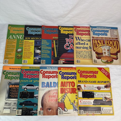 #ad vintage consumer reports magazine Lot 1988 Almost Full Year 11 Issues Total $50.00