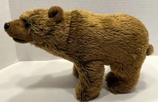 Vtg Purr-fection by MJC Plush Brown Bear With Head Up 14” Stuffed Animal Toy