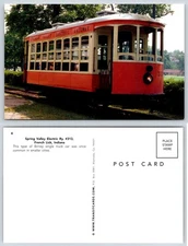 French Lick IN Spring Valley Electric Railway #313 Birney Trolley Postcard AF627