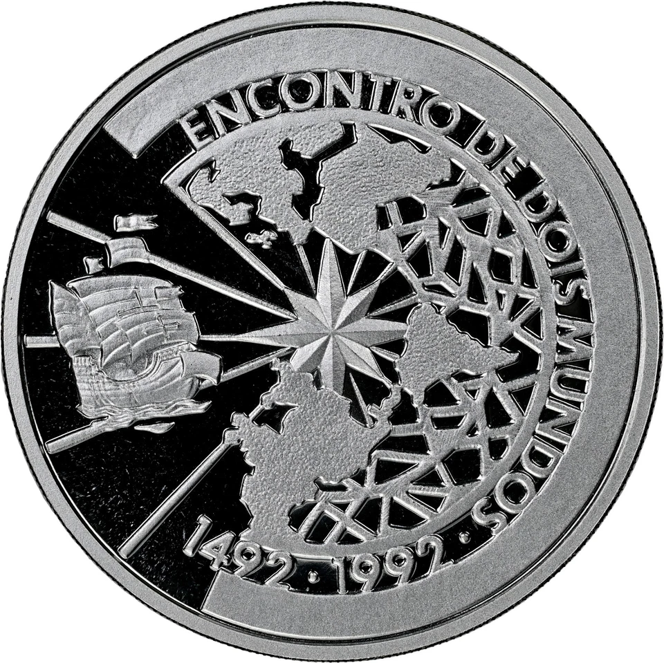 1991 Brazil S500CR Discovery of the Americas PF 69 UC Top Grade! - Image 2 of 4