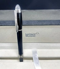 Montblanc Starwalker Roller Ballpoint Pen Black Body + Silver Clip I Black Ink