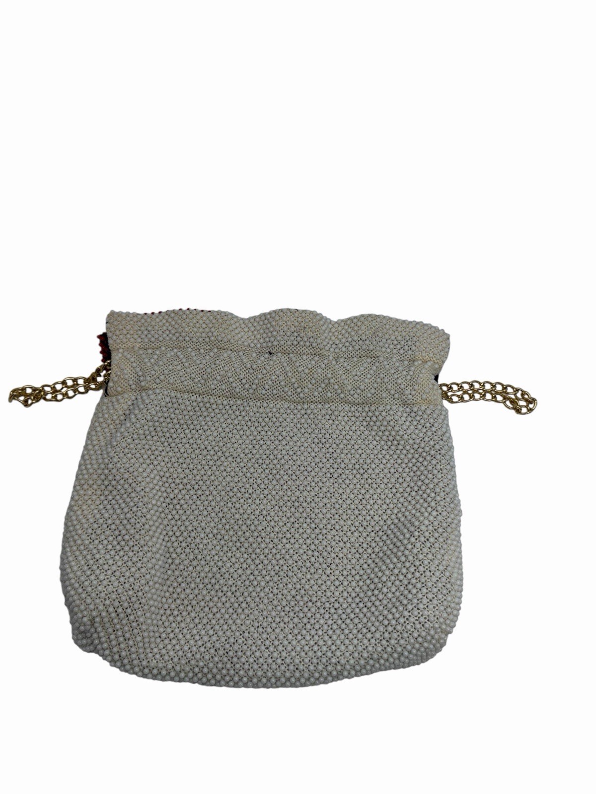 Vtg  Reversible Candy Dot Beaded Drawstring Pouch… - image 10