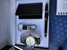 Luis Cardini Men’s Silver Watch Gift Set - Stainless Steel - Luxury Gift Watch