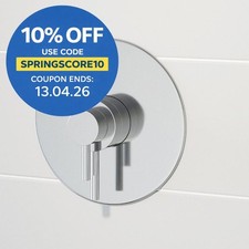 Modern Round Shower Valve Thermostatic Concentric Concealed Chrome Bathroom