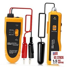 F02 Underground Cable Locator, Wire Tracer with Earphone, Cable Tester Yellow