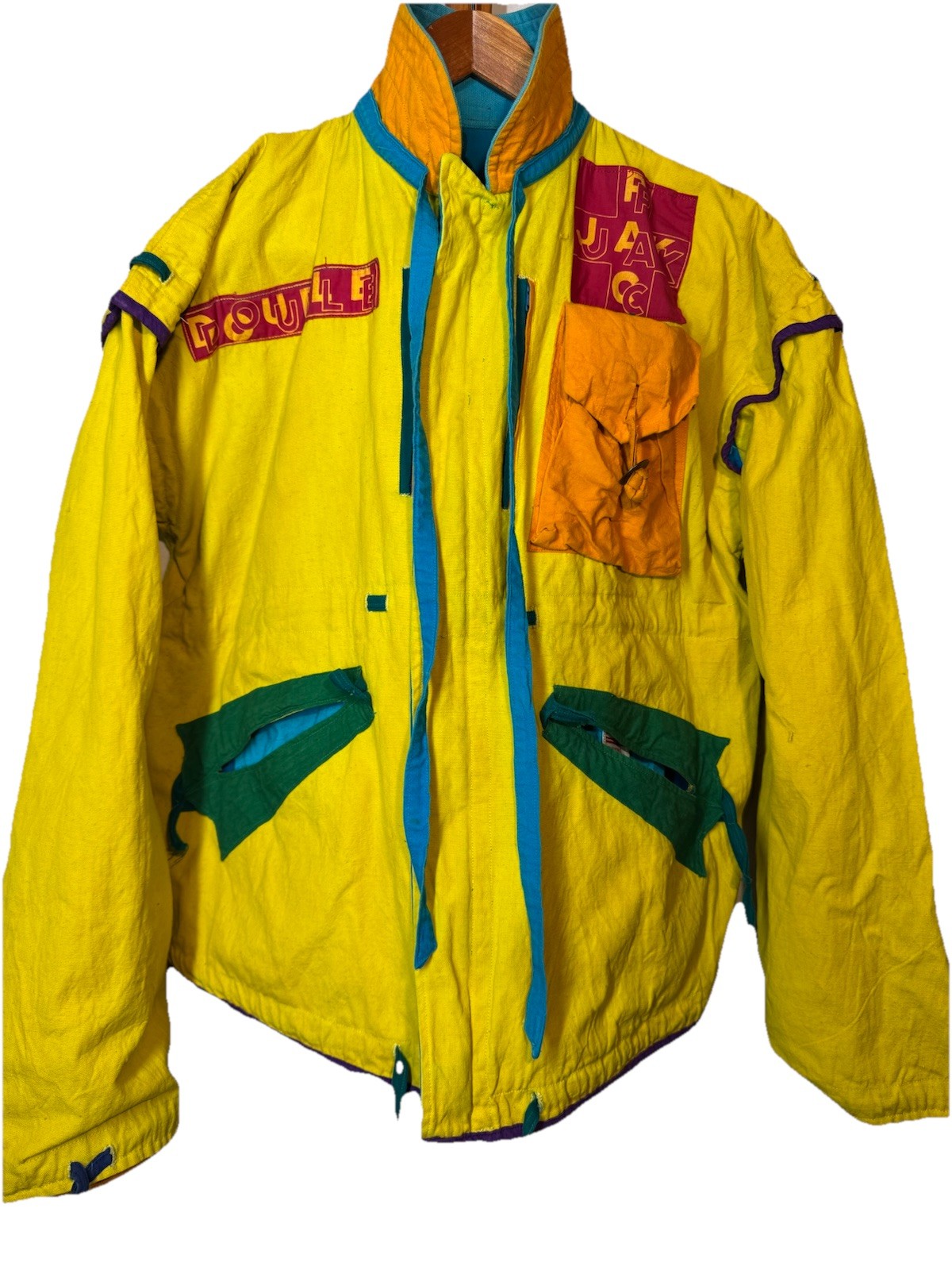 Multicolor Reversible Full Zip Jacket Funky Hippy… - image 2