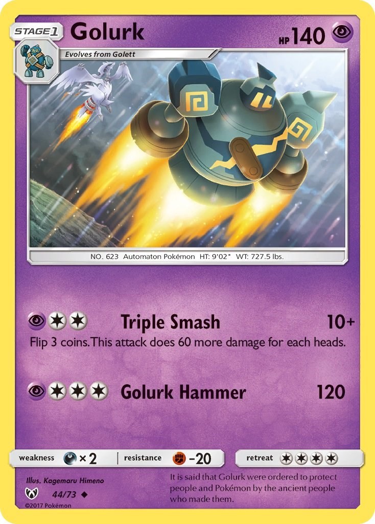 Golurk 44/73 Shining Legends Reverse Holofoil