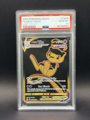 Pokemon TCG Mew VMAX TG30/TG30 Lost Origin Trainer Gallery FA Holo 2022 PSA 10
