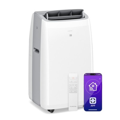 Klarstein Grandbreeze 16000 BTU Mobile Klimaanlage 82m² EEK A Weiß rollbar Timer