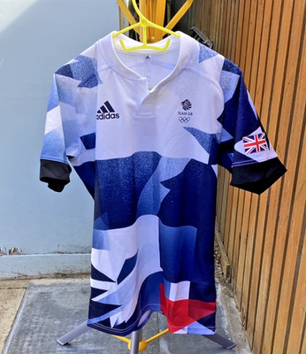 Adidas Team GB Rugby Trikot, Olympiade 2020, Größe L, Union Jack 