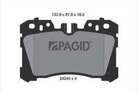 Bremsbelagsatz Scheibenbremse Pagid T1561N FüR Toyota Mirai FCV JPD20 Lexus LS