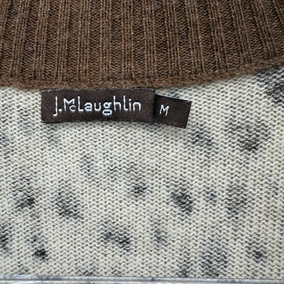 Cárdigan suéter para mujer J.McLaughlin estampado de leopardo 100 % cachemir talla mediana Foto 4 de 4