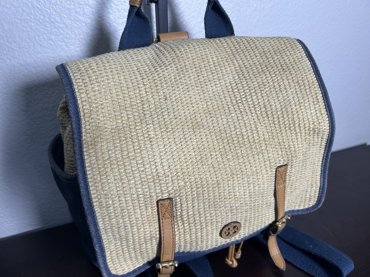 Tory Burch Blue Draw String Backpack Tory Burch Blue Leather Brody Drawstring Backpack Tory Burch  main image 2
