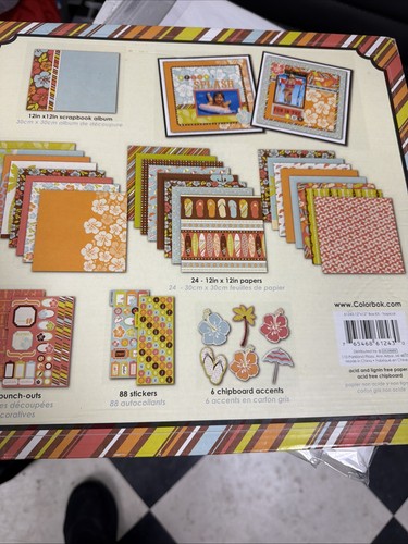 Colorbok 12" Page Kit Tropical 12x12. Album Papers And Some Punch outs